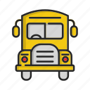 bus, school bus, public, school, travel