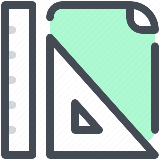 Drawing, education, learn, paper, ruler, school, study icon - Download on Iconfinder