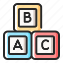abc, alphabet, blocks, cubes, kindergarten, letters, school