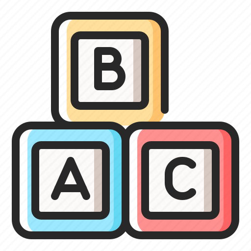 Abc, alphabet, blocks, cubes, kindergarten, letters, school icon - Download on Iconfinder