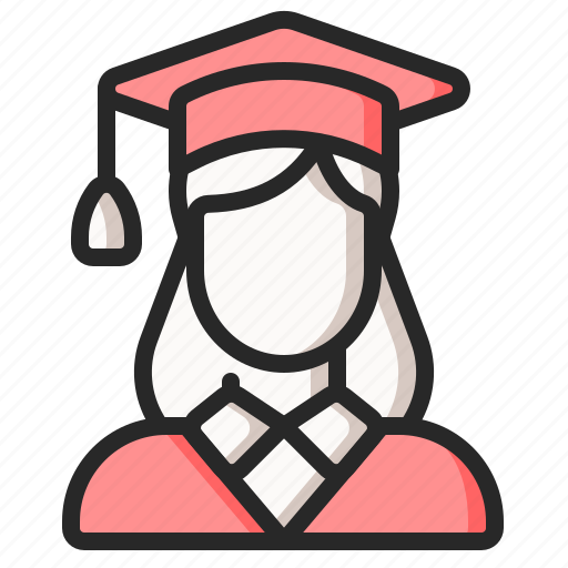 Education, female, girl, graduate, graduation, student icon - Download on Iconfinder
