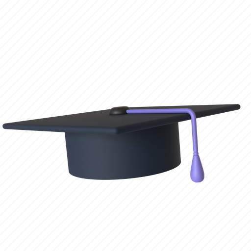 Graduation, degree hat, education hat, graduate hat, convocation cap, masters, convocation 3D illustration - Download on Iconfinder