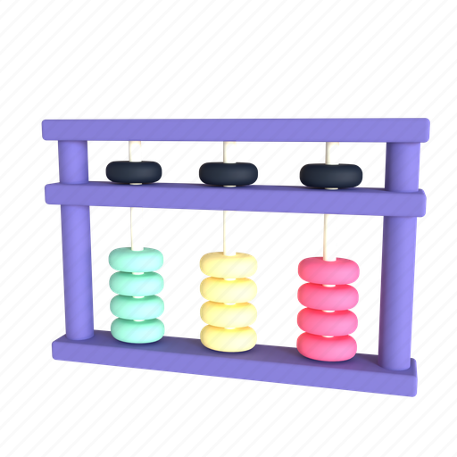 Education, abacus, calculator, math, calculation, counting, school 3D illustration - Download on Iconfinder