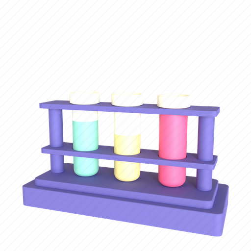 Education, test-tube, blood test, chemical reaction, laboratory, science, research 3D illustration - Download on Iconfinder
