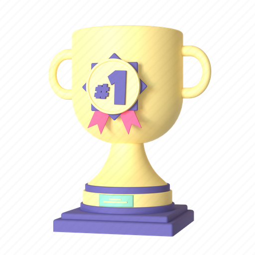 First place trophy, winning cup, champion trophy, 1st, award trophy, achievement, champion 3D illustration - Download on Iconfinder