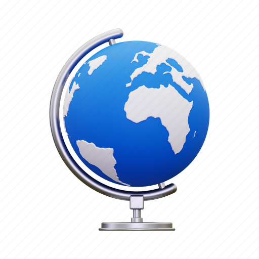 Globe, earth, global, world, planet, location, map 3D illustration - Download on Iconfinder