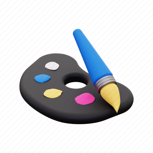 Paint, draw, art, painting, drawing, tool, brush 3D illustration - Download on Iconfinder