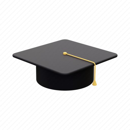 Toga hat, diploma, university, education, college, graduation, study 3D illustration - Download on Iconfinder