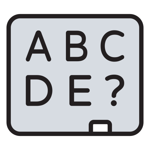Class, bard, alphabets, lecture, classroom, stationery, presentation icon - Download on Iconfinder