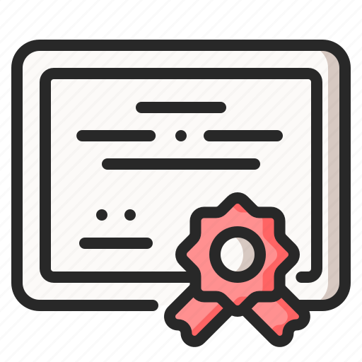 Certificate, certification, course, diploma, graduation, licence, warranty icon - Download on Iconfinder
