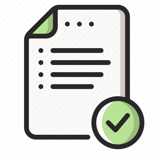 Approve, approved, checkmark, evaluation, exam, list, test icon - Download on Iconfinder
