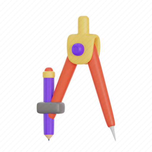 Calippers, tool, education, school, building, construction, student 3D illustration - Download on Iconfinder