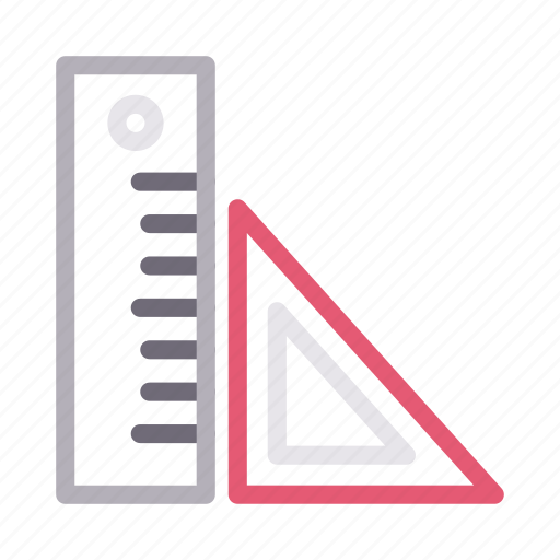 Education, geometry, mathematics, protractor, ruler icon - Download on Iconfinder