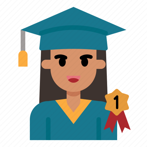 Education, graduated, female, woman, girl, graduate icon - Download on Iconfinder