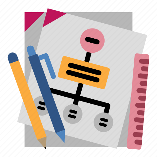 Education, stationary, pen, pencil, ruler, report, mind mapping icon - Download on Iconfinder