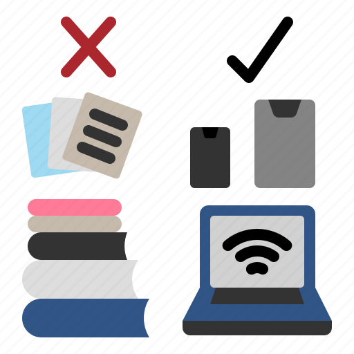 Education, paperless, book, laptop, ipad, internet, telephone icon - Download on Iconfinder