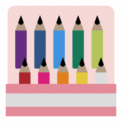 Education, stationary, pencil, draw, colored pencil icon - Download on Iconfinder