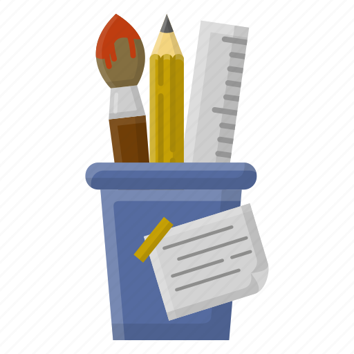 Pen, pencil, ruler, stationary icon - Download on Iconfinder