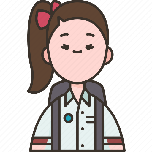 Female, student, school, girl, backpack icon - Download on Iconfinder