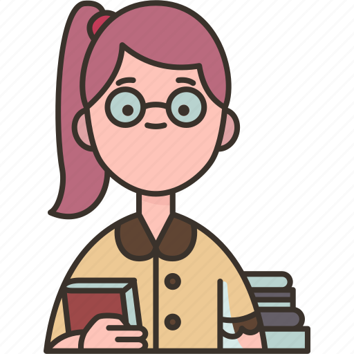 Librarian, books, literature, education, archive icon - Download on Iconfinder