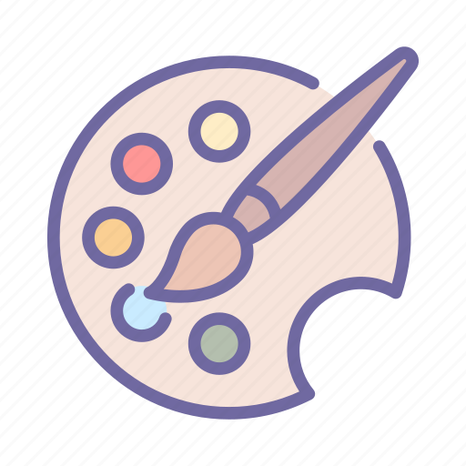 Paint, drawing, brush, artist, palette icon - Download on Iconfinder