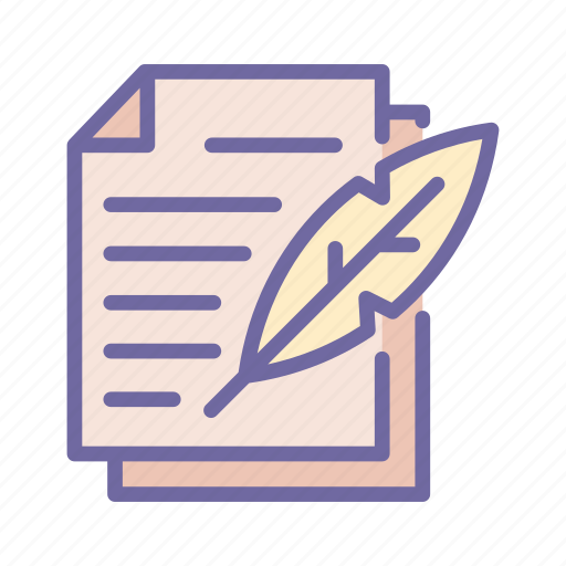 Write, feather, paper, education, school, document icon - Download on Iconfinder
