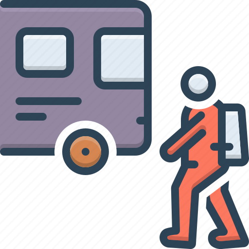 Back to home, bus, passenger, safety, schoolbus, student coming, transport icon - Download on Iconfinder