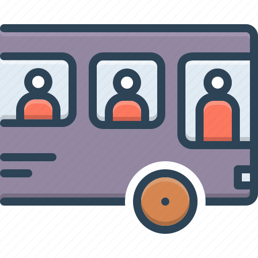Children, go to school, safety, school bus, student, student sitting in the bus, transport icon - Download on Iconfinder