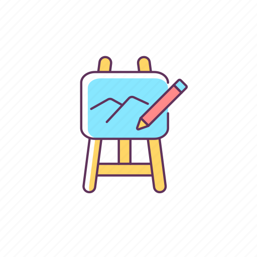 Art, drawing easel, painting, education icon - Download on Iconfinder