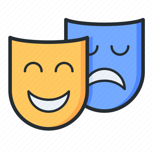 Drama, masks, tragedy, comedy icon - Download on Iconfinder