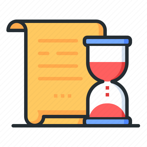 History, hourglass, document, education icon - Download on Iconfinder