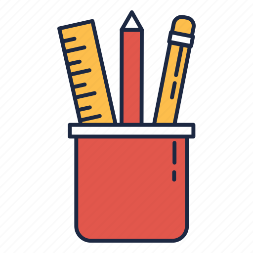 Learn, maintenace, pencil, ruler, teaching stuff icon - Download on Iconfinder