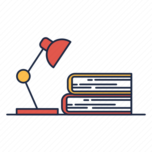Books, lamp, study, workpace, workplace icon - Download on Iconfinder