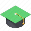 hat, academic, graduation, student 