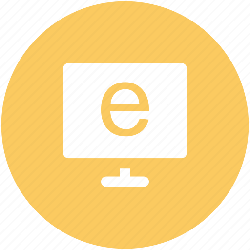 Computer, computer monitor, e-learning, explorer sign, monitor icon - Download on Iconfinder