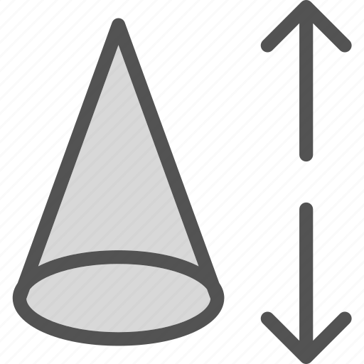 Cone, geometry, height, triangle icon - Download on Iconfinder