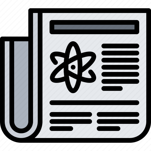 Atom, chemistry, laboratory, news, newspaper, physics, science icon - Download on Iconfinder