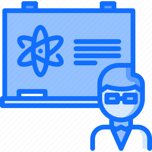 Atom, board, chemistry, laboratory, physics, science, scientist icon - Download on Iconfinder