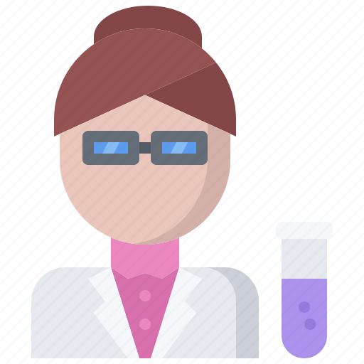 Chemistry, laboratory, physics, science, scientist, woman icon - Download on Iconfinder
