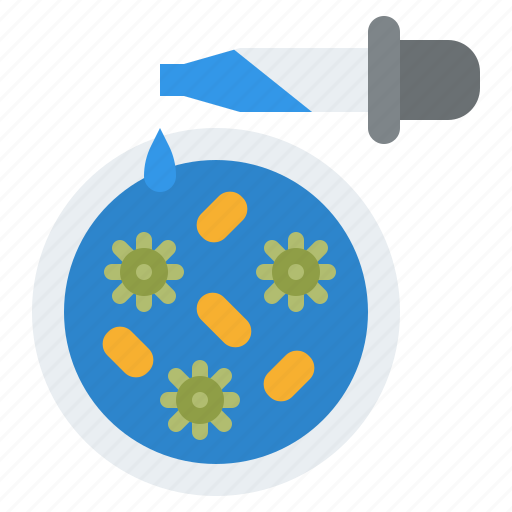 Bacteria, eyedropper, science, testing icon - Download on Iconfinder