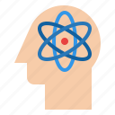 atom, head, human, science