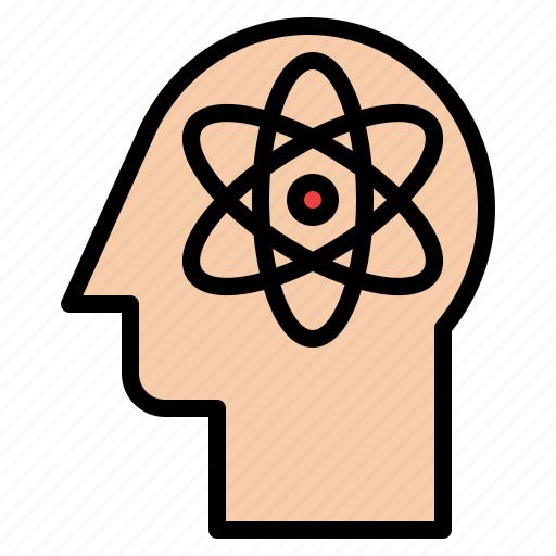 Atom, head, human, science icon - Download on Iconfinder