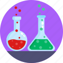 laboratory, science, experiment, round flask, chemistry, volumetric flask, chemical