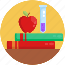 test tube, book, science, reading, learning, education