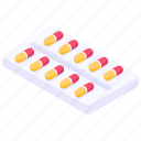capsules strip, medication, capsules, medical treatment, medical strips 