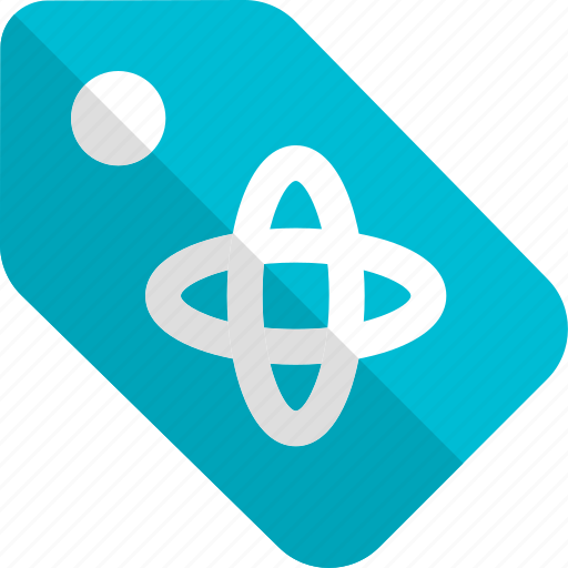 Atom, label, science icon - Download on Iconfinder