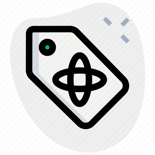 Atom, label, science icon - Download on Iconfinder