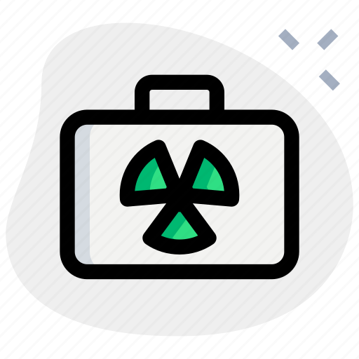Nuclear, suitcase, science icon - Download on Iconfinder