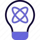 atom, lamp, science