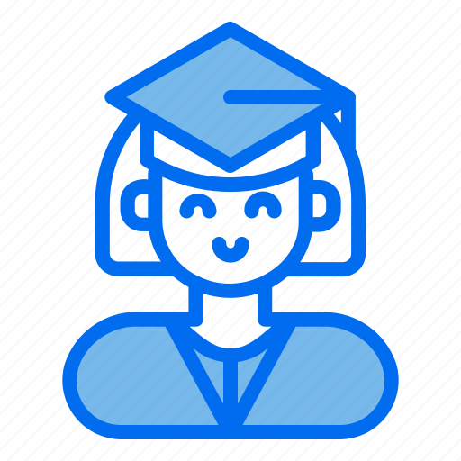 Graduation, women, student, graduate, education icon - Download on Iconfinder